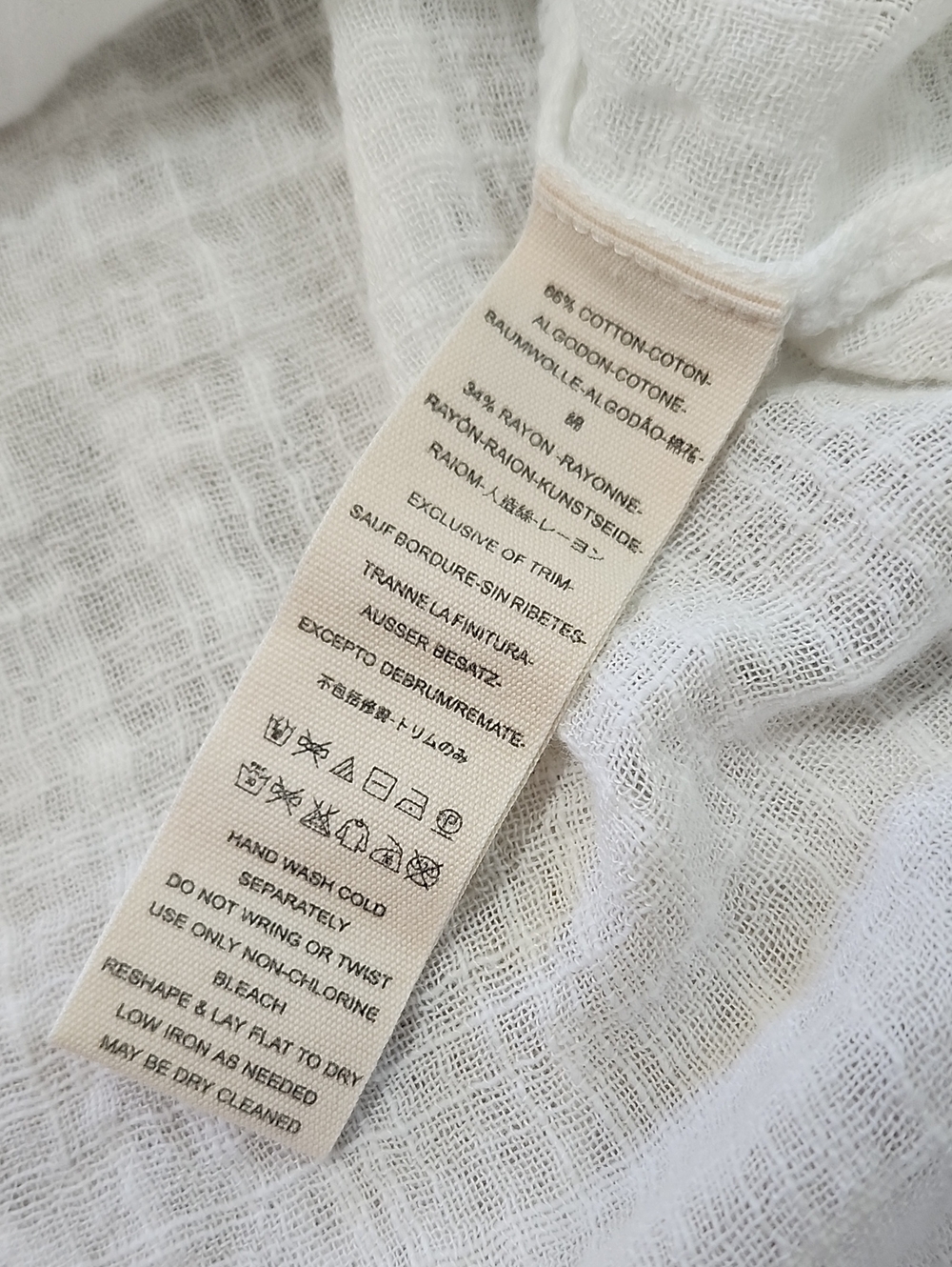 Free People "Talk to Me" White Gauzy Light Weight Top - Picture 6 of 10